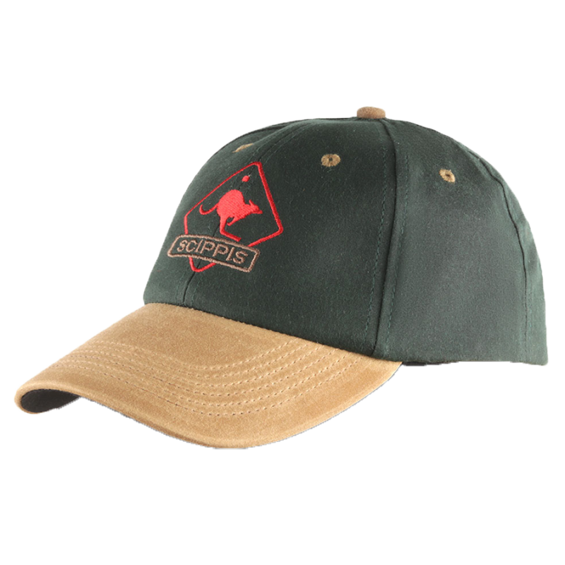 Casquette coton huilé Green