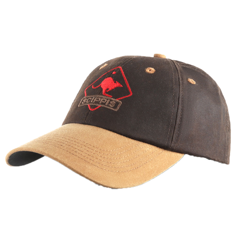 Casquette coton huilé Tan Brown