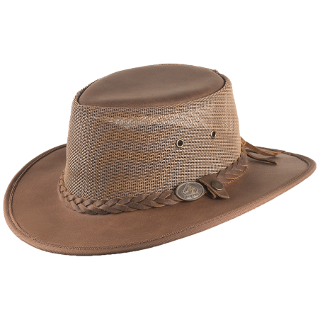 Chapeau cuir et maillage Brandon