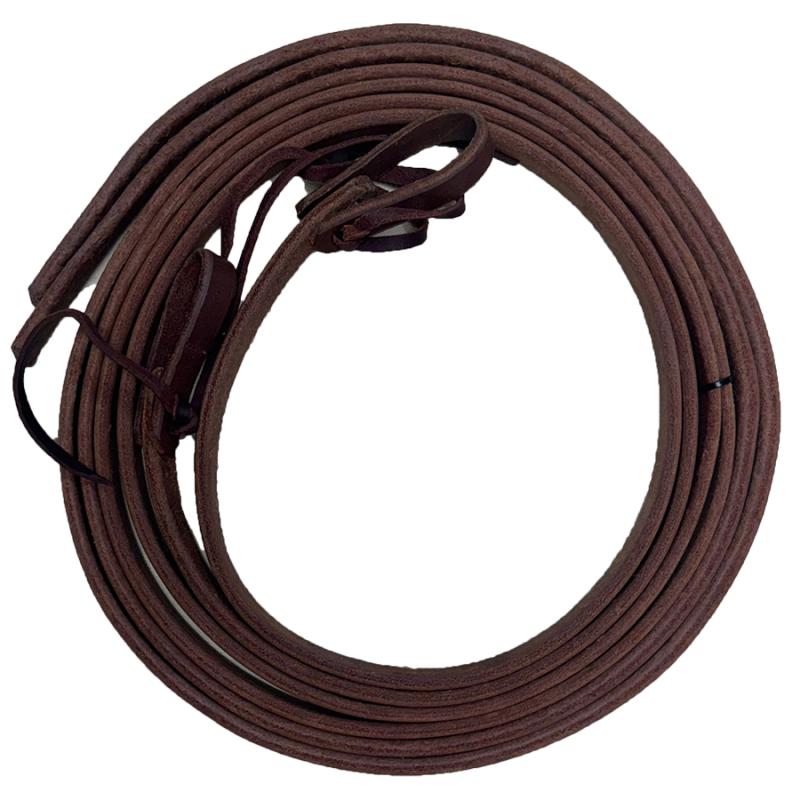 Rênes en cuir huilé lestées 1,5 cm