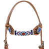 Bridon perles blanc-bleu-rouge