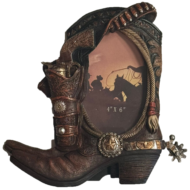 Cadre photo western botte