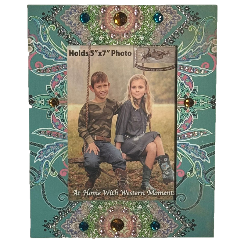 Cadre photo western strass