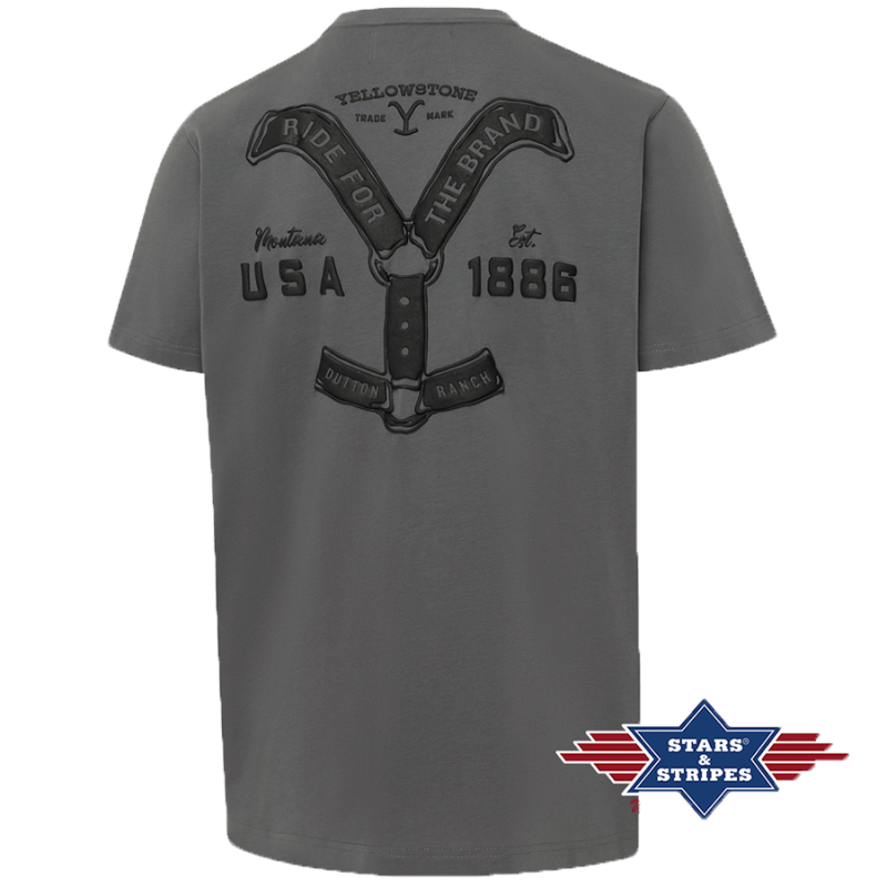 T-shirt Yellowstone Ride for the Brand Grey