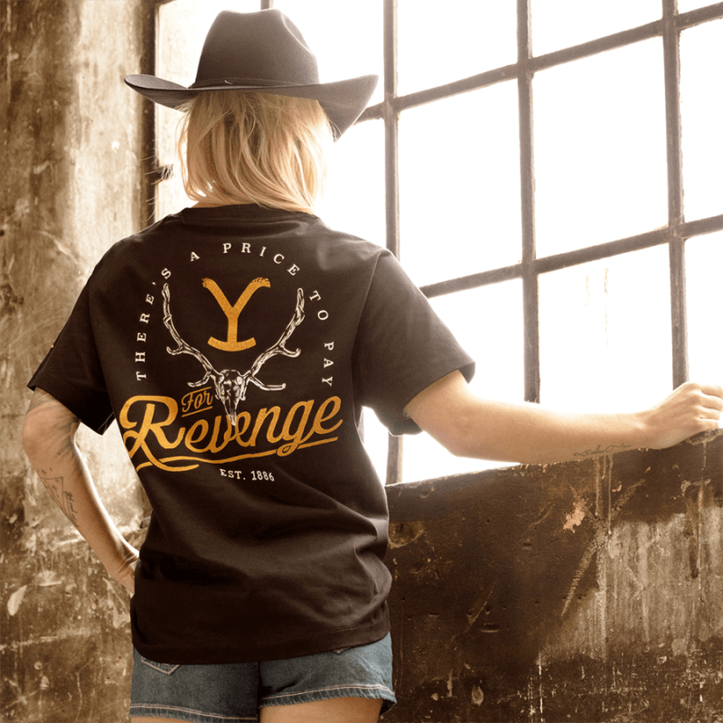 T-shirt Yellowstone For Revenge Black