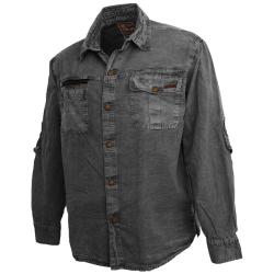 Chemise toile canva Broome grise