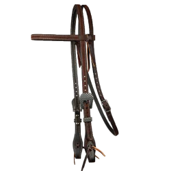 Bridon cuir huilé boucle déco