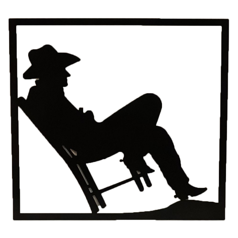 Enseigne métal Cow-boy