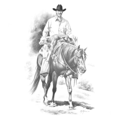 Affiche au crayon motif Veau