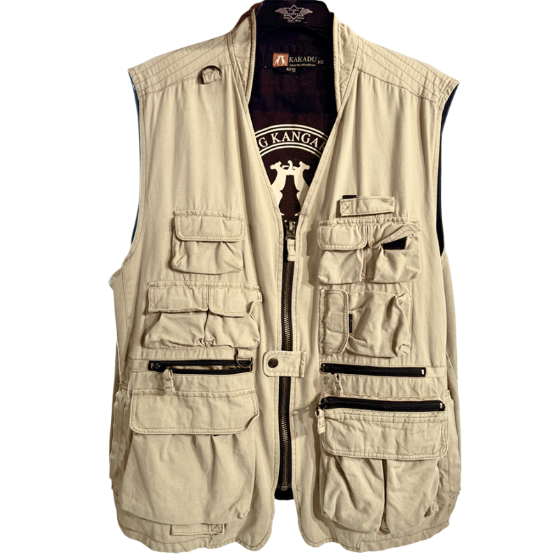 Gilet toile canva Kakadu beige
