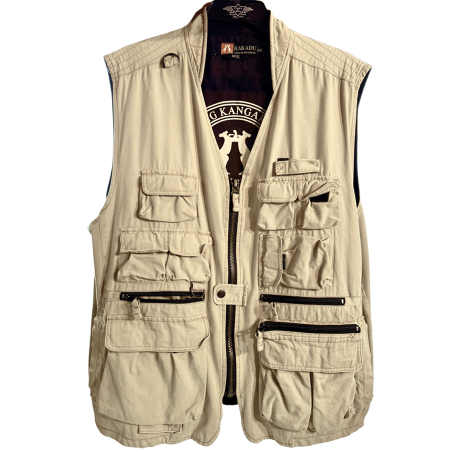 Gilet toile canva Kakadu beige