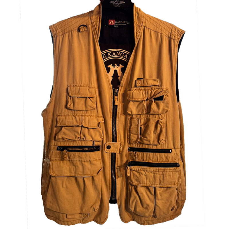 Gilet toile canva Kakadu moutarde