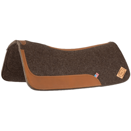 Tapis feutre gris et cuir