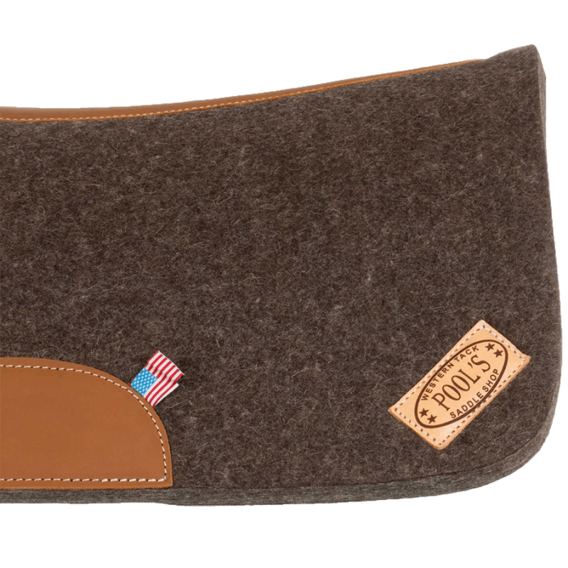 Tapis feutre gris et cuir