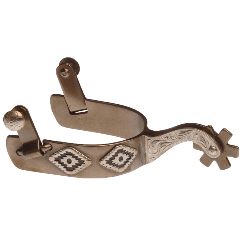 Éperons western fer brun