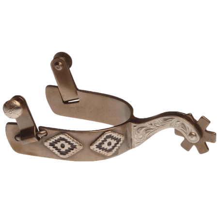 Éperons western fer brun