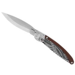 Couteau K2 bois de violette art polynésien