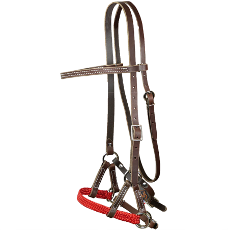 Side-pull cuir et polytresse plate