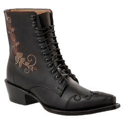 Bottines à lacets style western