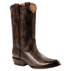 Bottes western cuir marron mixtes
