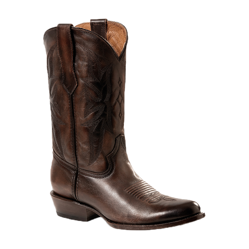 Bottes western cuir marron mixtes