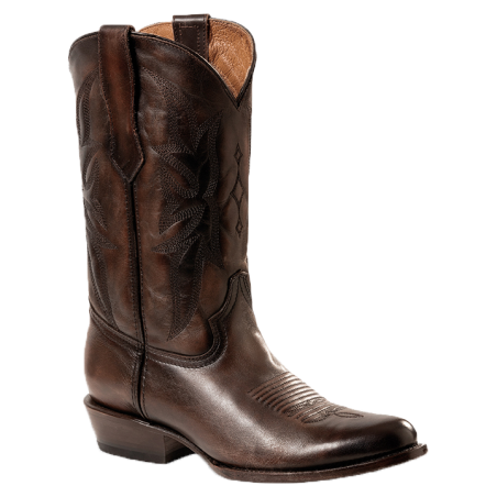 Bottes western cuir marron mixtes