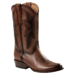 Bottes western cuir marron mixtes
