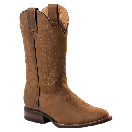 Bottes western cuir marron mixtes