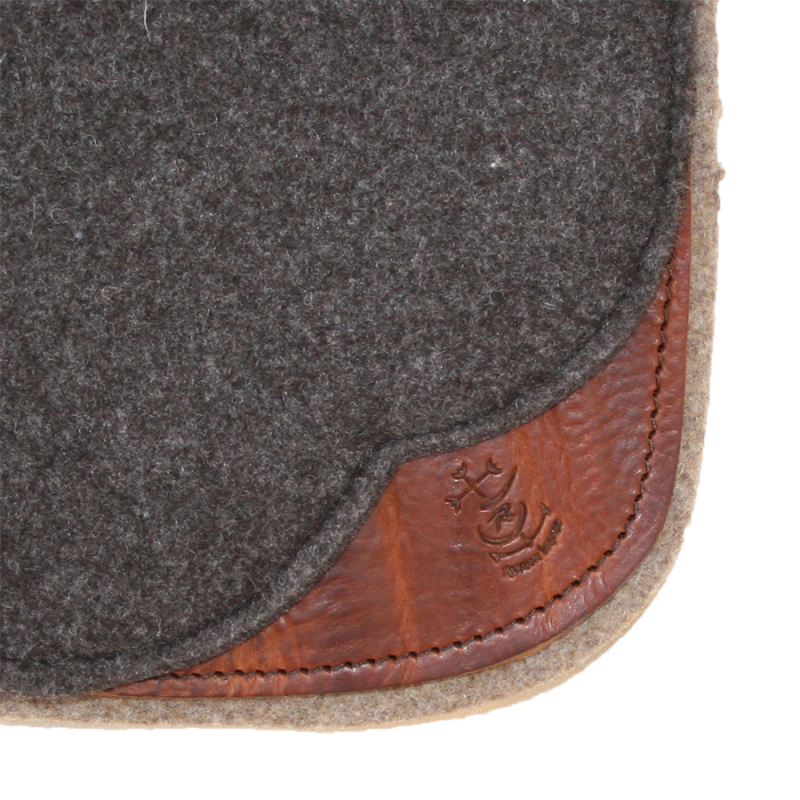 Tapis De Selle Weaver – Cuir Profilé, Fond Laine Mérinos – Insert Feutre 2,5 Cm – Taille 76,2 X 76,2 Cm – Pour Confort Cheval