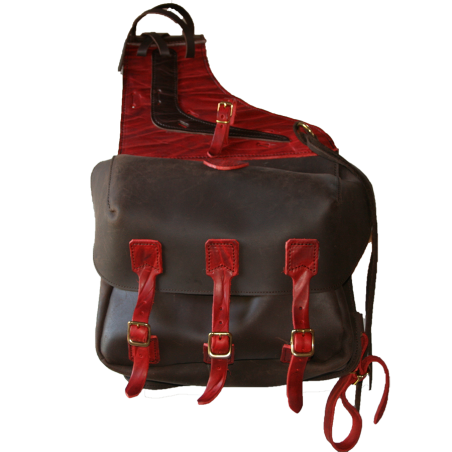 Sacoches cuir EXTREM CUSTOM RED