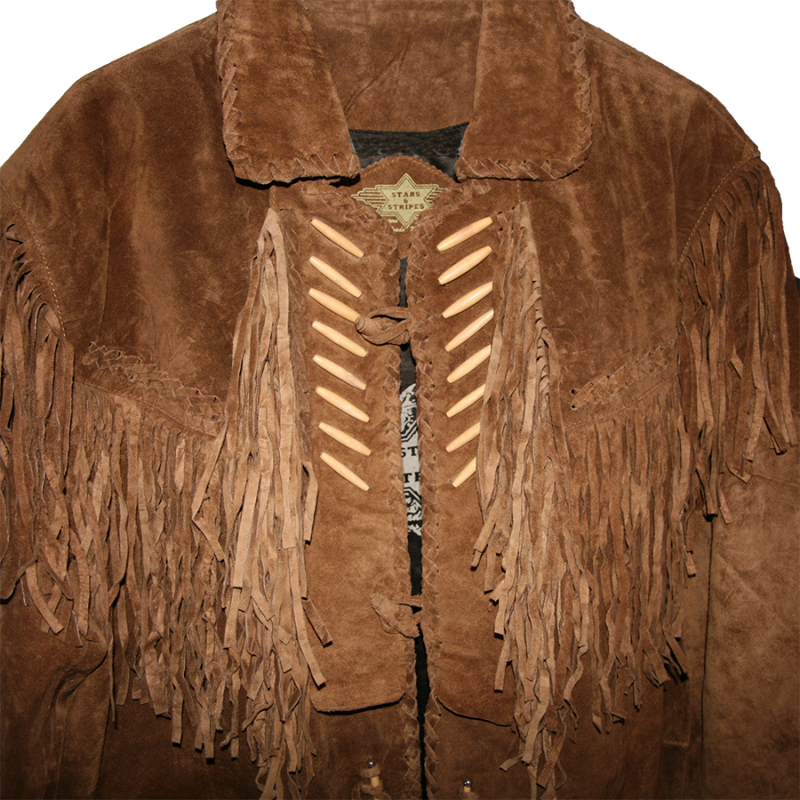 Veste cuir à franges Codi