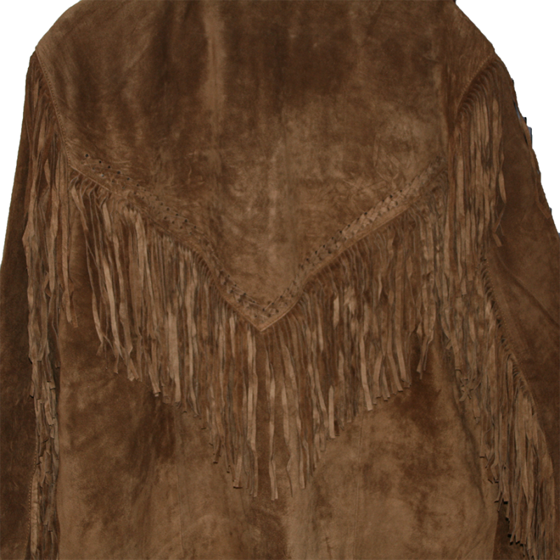 Veste cuir à franges Codi