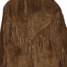 Veste cuir à franges Codi