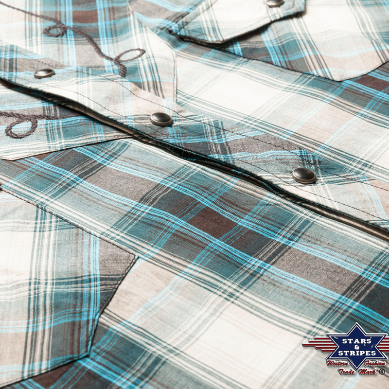 Chemise western Jeff Blue