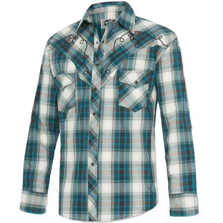 Chemise western Jeff Blue