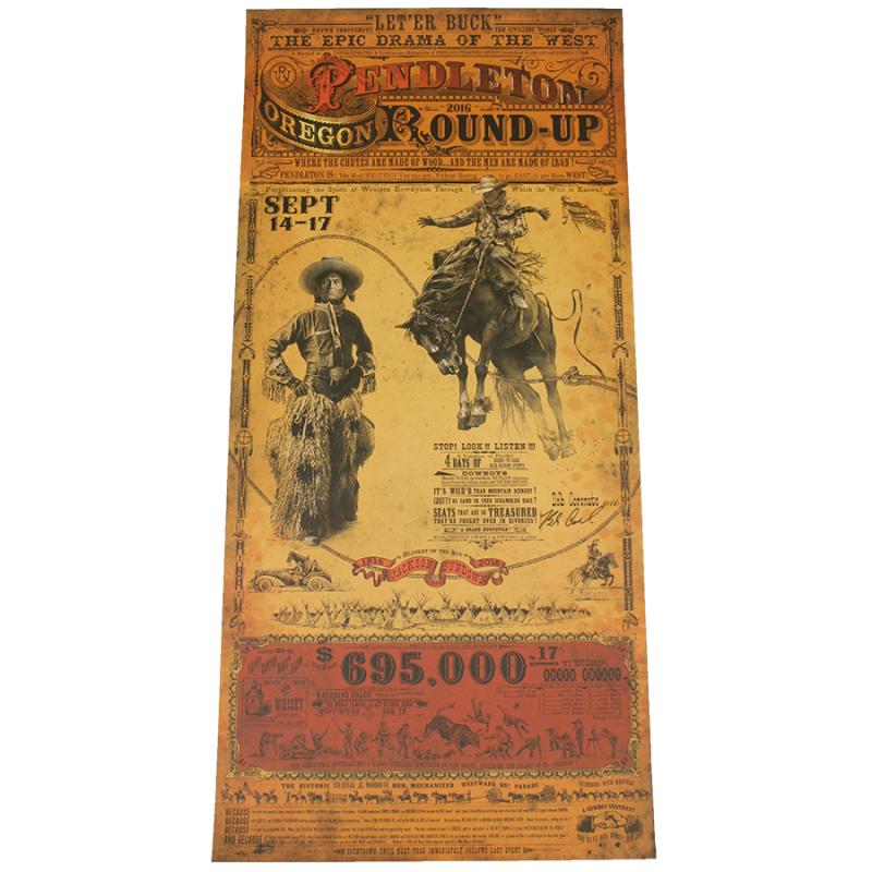 Affiche western Pendleton Round-up