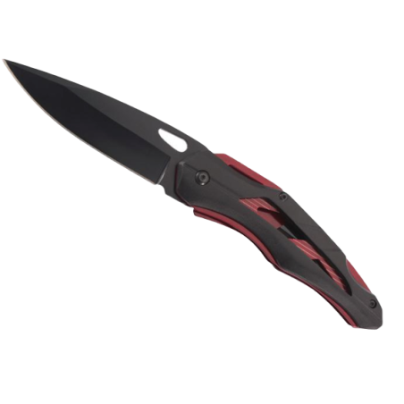 Couteau Alu noir-rouge 