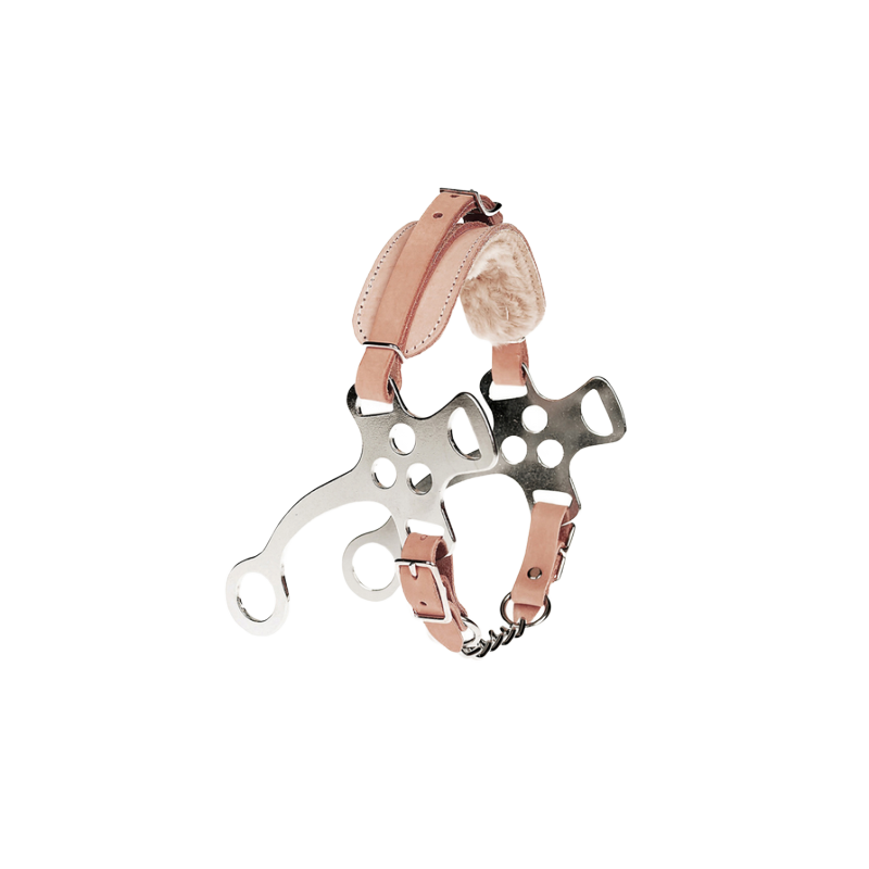 Hackamore en fer muserolle cuir