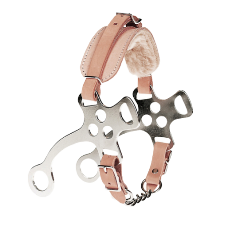 Hackamore en fer muserolle cuir