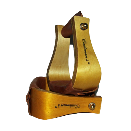 Etriers western bois et cuir
