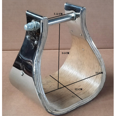 Etriers western wade bois chromé