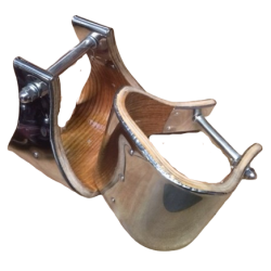 Étriers western wade bois chromé