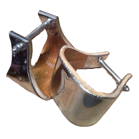 Étriers western wade bois chromé