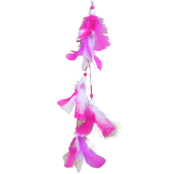 Plumes pour chapeau - Fuschia/blanc