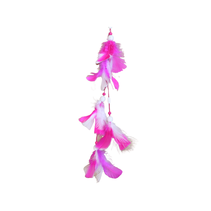 Plumes pour chapeau - Fuschia/blanc