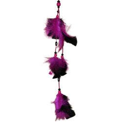 Plumes pour chapeau - Fuschia/noir