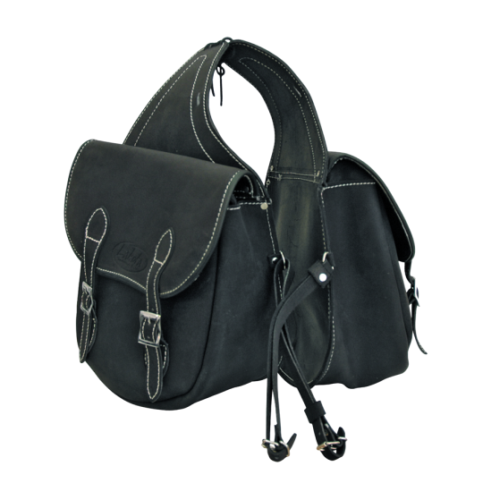 Sac bandoulière en cuir avec fermeture froncée | MANGO OUTLET France