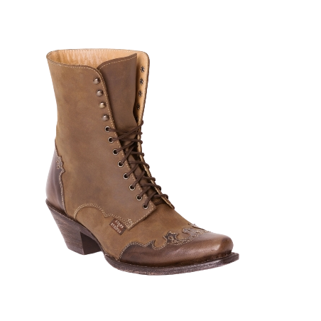 Bottines cuir marron