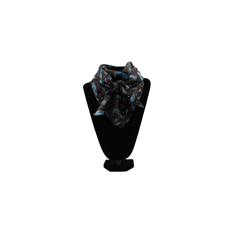 Foulard plumes 100% soie