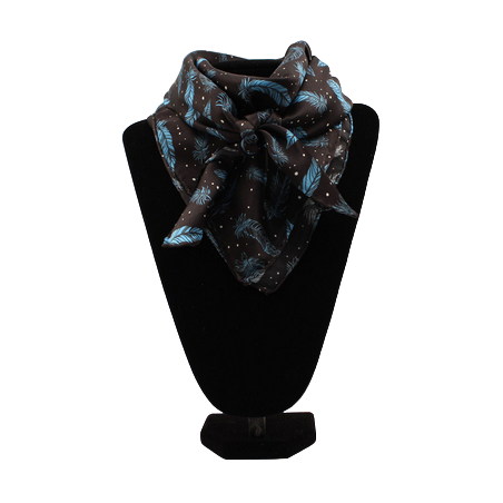 Foulard plumes 100% soie